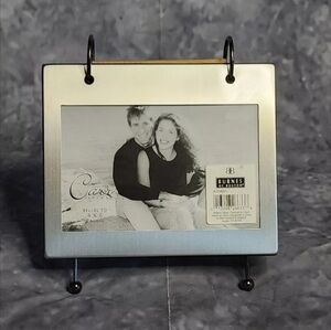 Burnes of Boston Brushed Silver Flip-its tabletop album by Burnes. Perfect Gift.